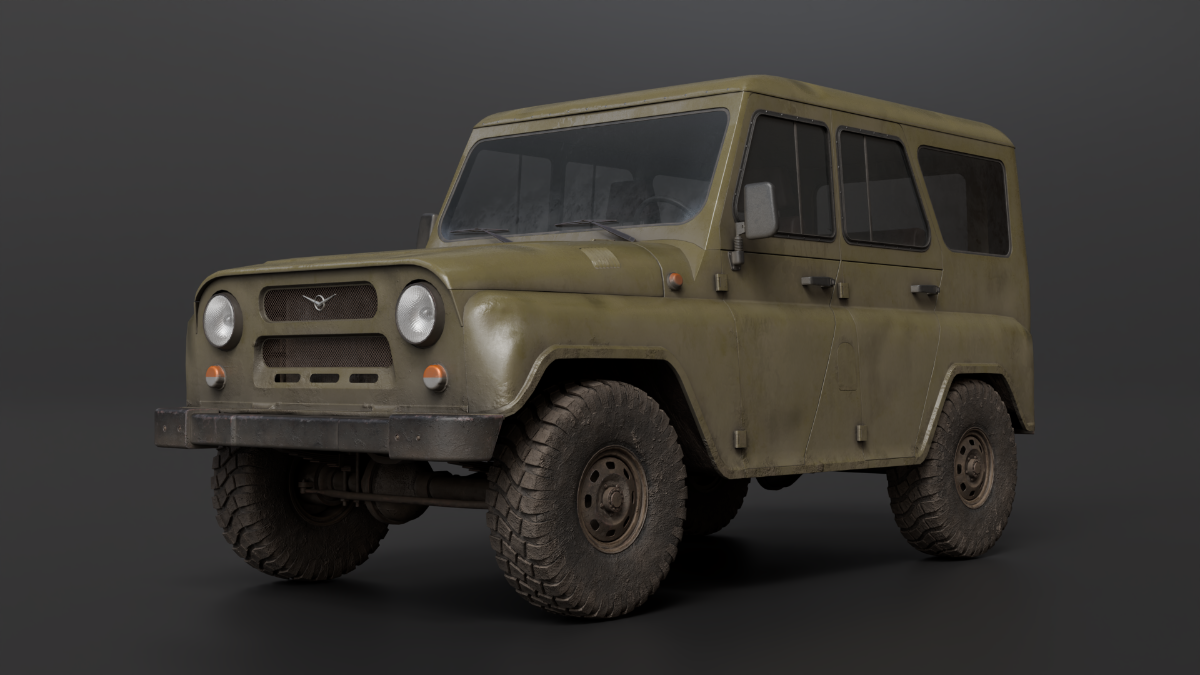 Вот такой УАЗик получился
#Blender #3d #cycles | Сетка — социальная сеть от hh.ru