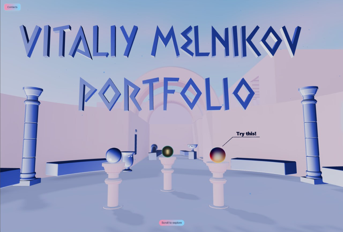 🧱 Создал 3D-портфолио на Three.js | Сетка — социальная сеть от hh.ru