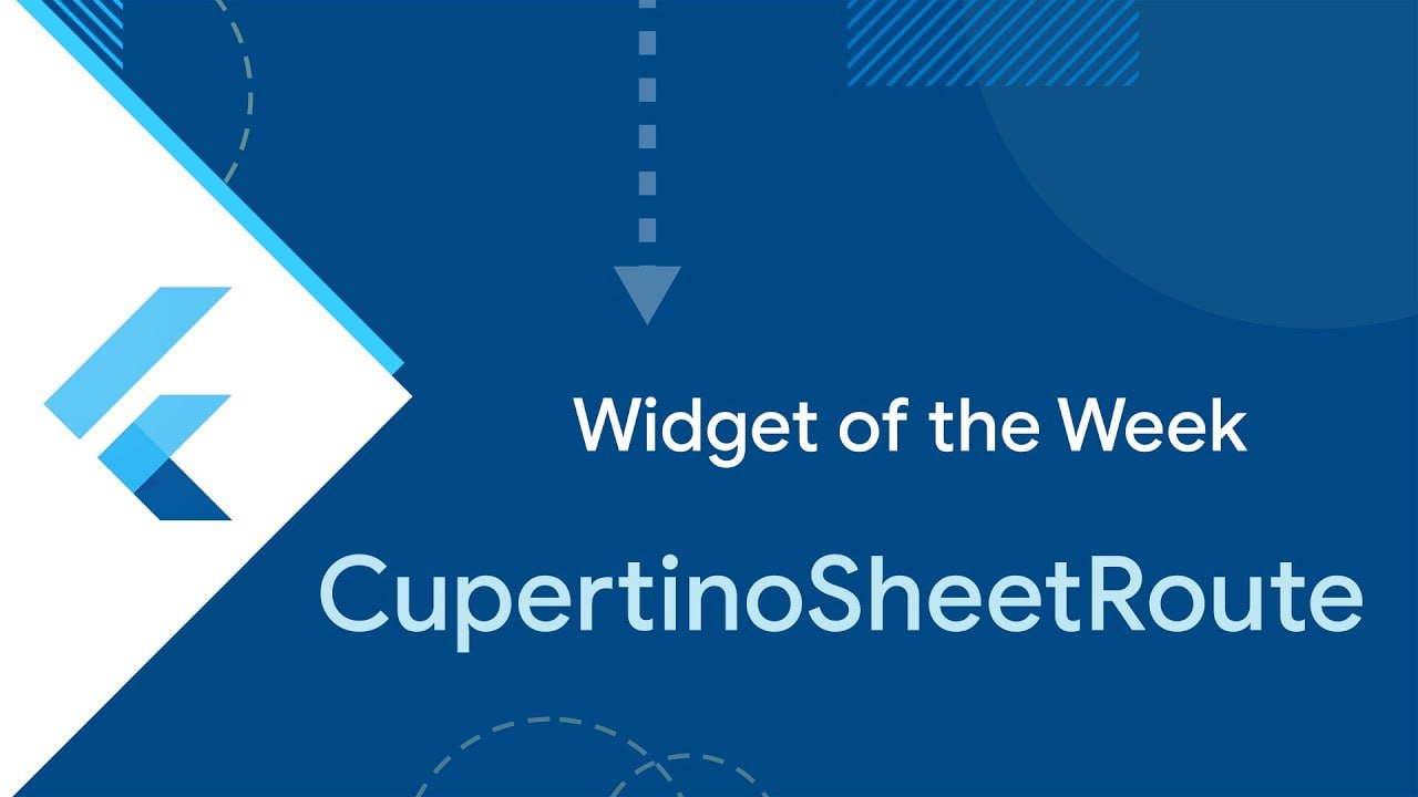 CupertinoSheetRoute(Widget of the Week): Очередной выпуск Widget of the Week в котором рассказывается про CupertinoSheetRoute.
https://youtu.be/5H-WvH5O29I?si=spnavujgkeJF8YZD | Сетка — социальная сеть от hh.ru