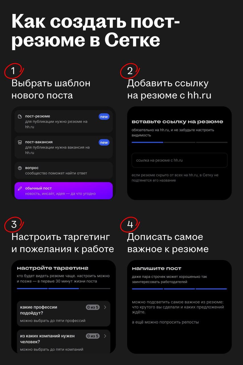 Сетка добавила возможность публиковать вакансии и резюме
🌟 Что такое Сетка
Соцсеть для нетворкинга и часть экосистемы HeadHunter | Сетка — социальная сеть от hh.ru