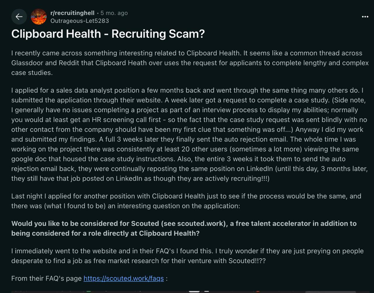 Есть такая американская компания — Clipboard Health.
Выпускники Y Combinator, большие обороты, офис в Сан-Франциско. В общем, всё как надо | Сетка — социальная сеть от hh.ru