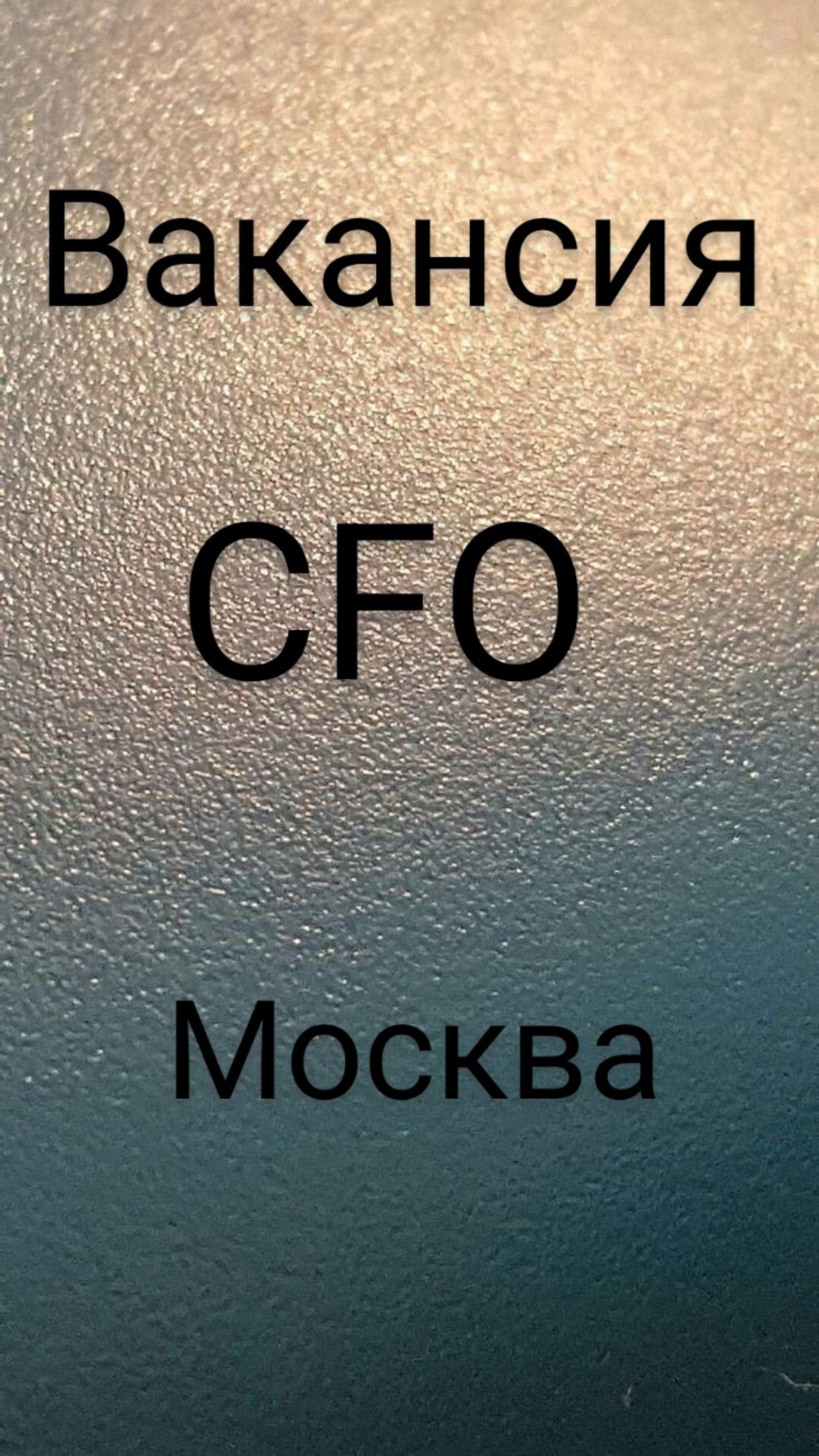 #ВАКАНСИЯ: CFO (Chief Financial Officer)
КОМПАНИЯ: Сфера: EdTech, стартап. Компания  на стадии активного роста, команда сильная | Сетка — социальная сеть от hh.ru