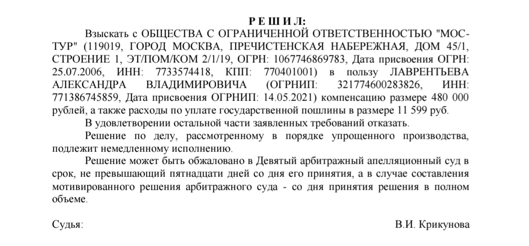 Кейс: взыскали 491 599 рублей в пользу фотографа | Сетка — социальная сеть от hh.ru