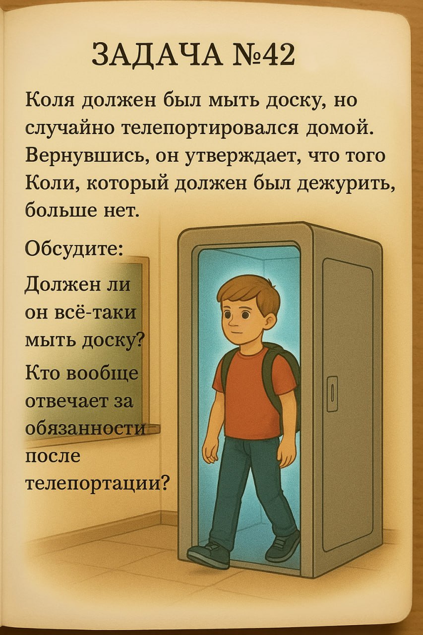 Задачник по новой этике
Увидел в интернете картинку с детской задачкой о «мозге в колбе» (известном философском мысленном эксперименте) и решил сделать серию дилемм из учебника будущего по новой этике | Сетка — социальная сеть от hh.ru