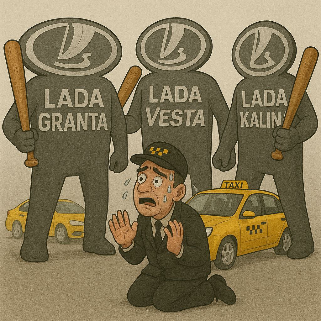 В ТАКСИ — ТОЛЬКО НА ОТЕЧЕСТВЕННОМ! 🚗 
Отечественный автопром сейчас находится в упадке 😔 | Сетка — социальная сеть от hh.ru