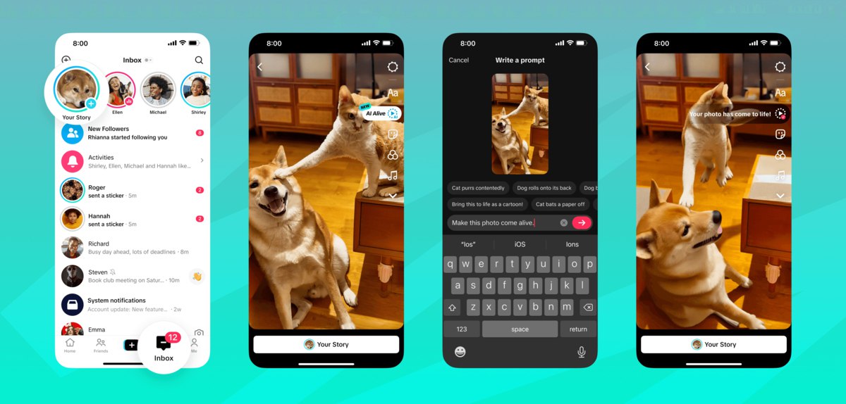 теперь в tiktok можно буквально вдохнуть жизнь в фотку — через новую фичу AI Alive
запускается через Story Camera: загружаешь фото, и нейросетка делает магию — оживляет изображение для stories
все так... | Сетка — социальная сеть от hh.ru