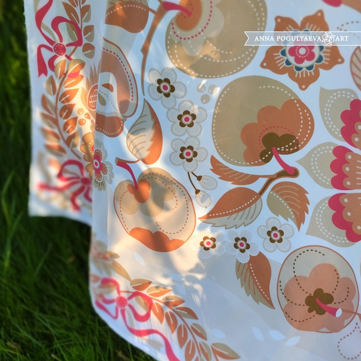 Русский сад. Принт для ткани, вдохновлённый садами Коломны | Сетка — социальная сеть от hh.ru