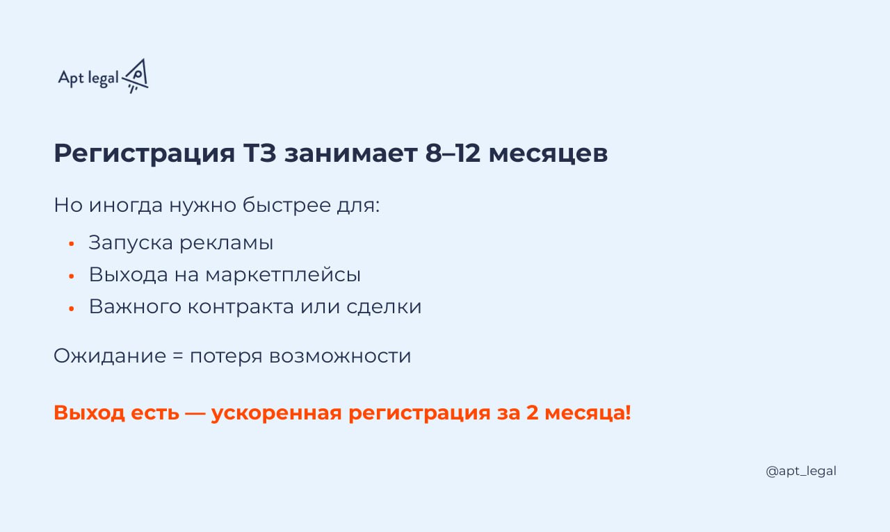 Зачем нужна ускоренная регистрация товарного знака? | Сетка — социальная сеть от hh.ru