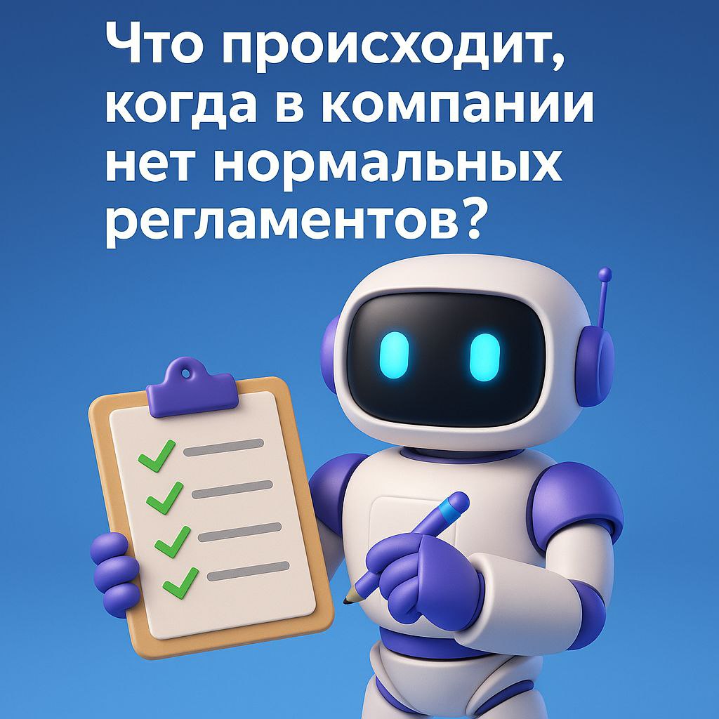 Что происходит, когда в компании нет нормальных регламентов?
Салют, друзья! 👋
Представьте компанию, где каждый сотрудник действует по-своему, процессы не описаны, а решения принимаются на ходу | Сетка — социальная сеть от hh.ru