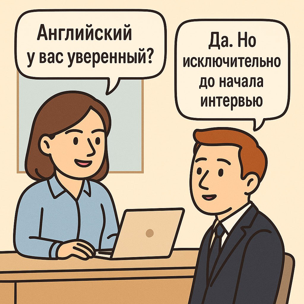 Ну бывает 🌚
Если у кого так же, ждем завтра (21 мая) в 14:00 МСК на эфире.
Будет генеральная репетиция интервью на английском 😎 | Сетка — социальная сеть от hh.ru