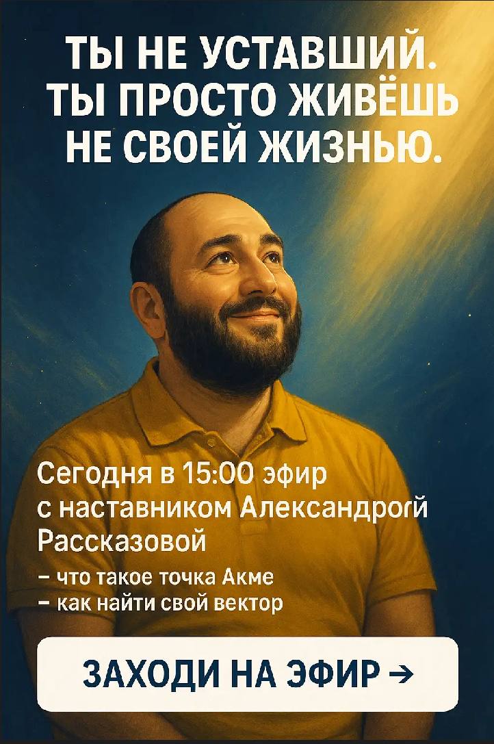 Ты не уставший. Ты просто живёшь не своей жизнью.
Бывает, вроде всё нормально — и доход есть, и дела идут, и даже цели какие-то есть. Но каждое утро просыпаться становится тяжелее | Сетка — социальная сеть от hh.ru