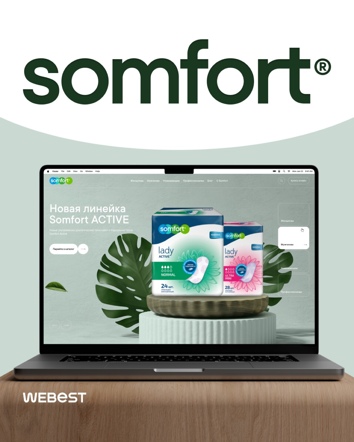 Дизайн-проект для Somfort | Сетка — социальная сеть от hh.ru