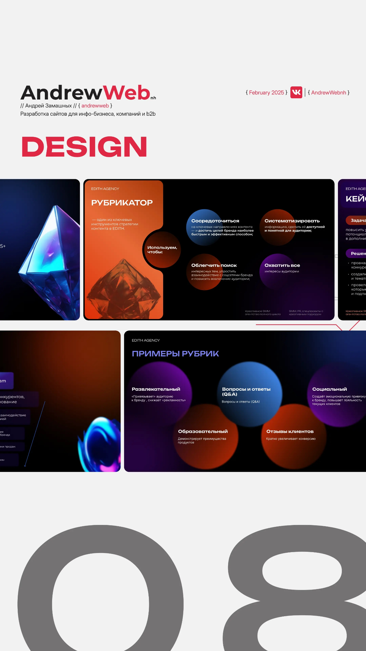 Презентация для SMM-агентства EDITH | Сетка — социальная сеть от hh.ru