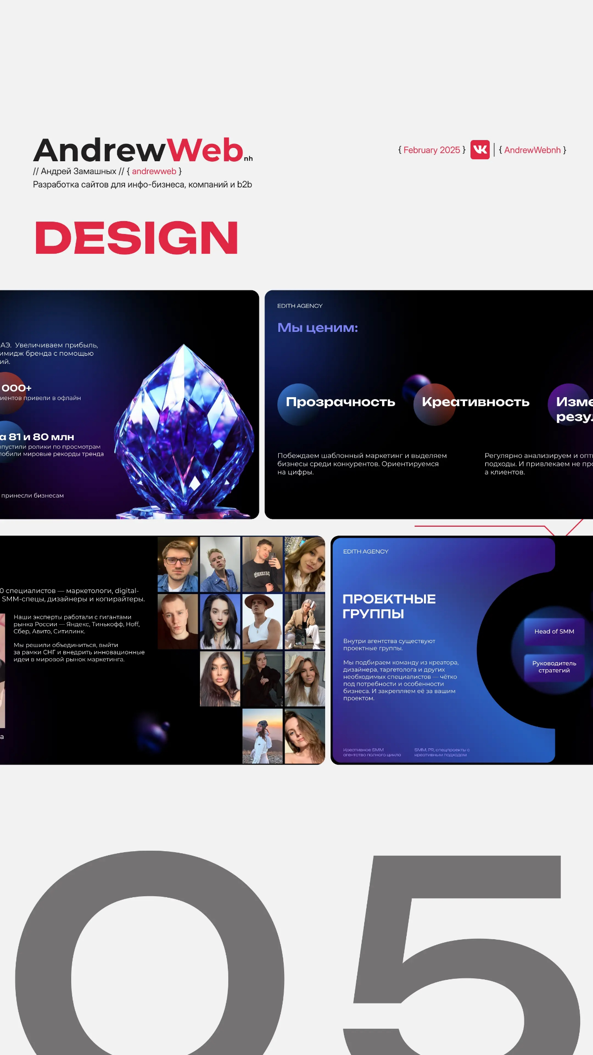 Презентация для SMM-агентства EDITH | Сетка — социальная сеть от hh.ru