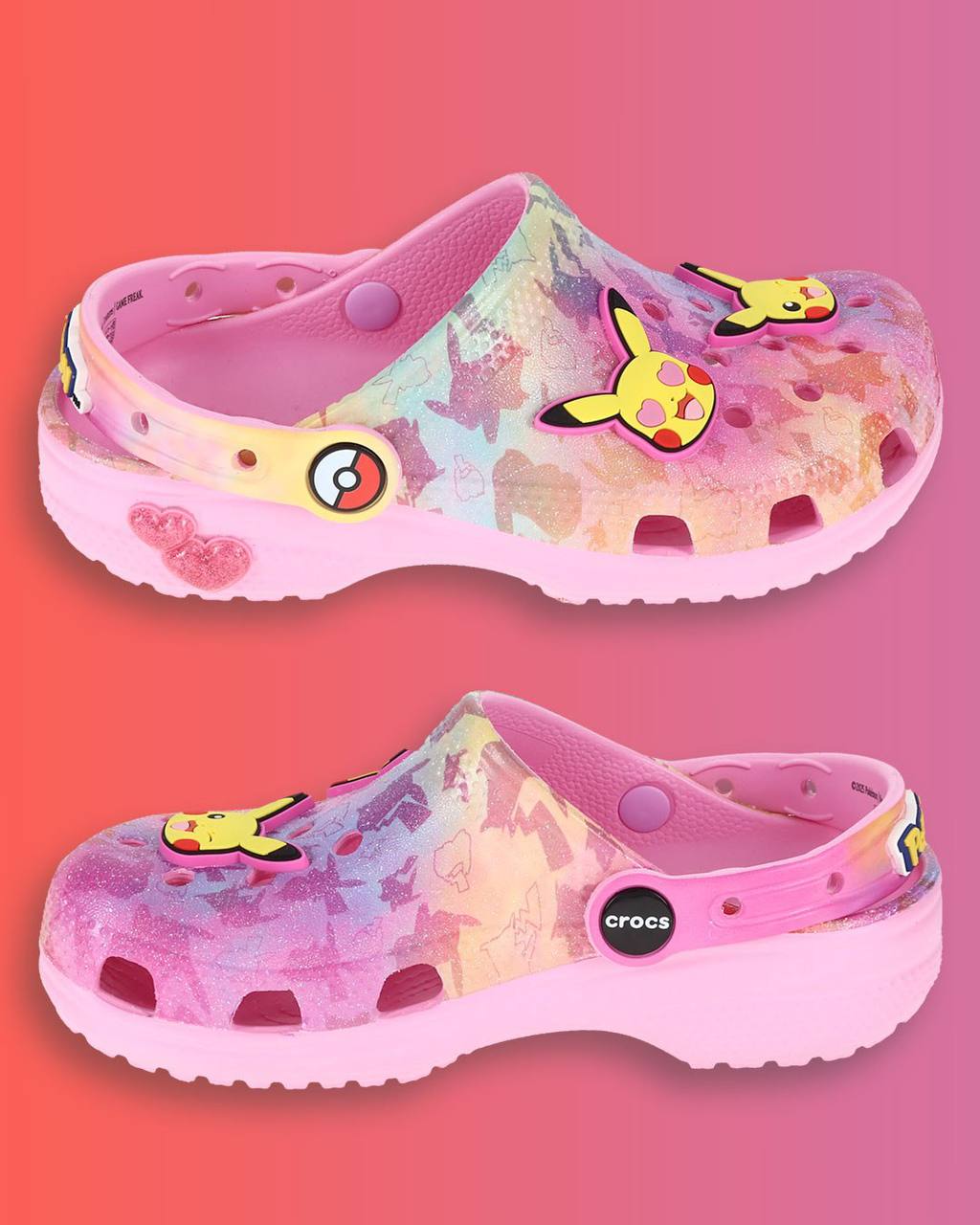 Ооо, Crocs выпустят клогги с БЛЕСТКАМИ и покемонами. В линейке будут розовые и черные клогги, выполненные в стилистике и с деталями мульта, а также джиббитсы с персонажами | Сетка — социальная сеть от hh.ru