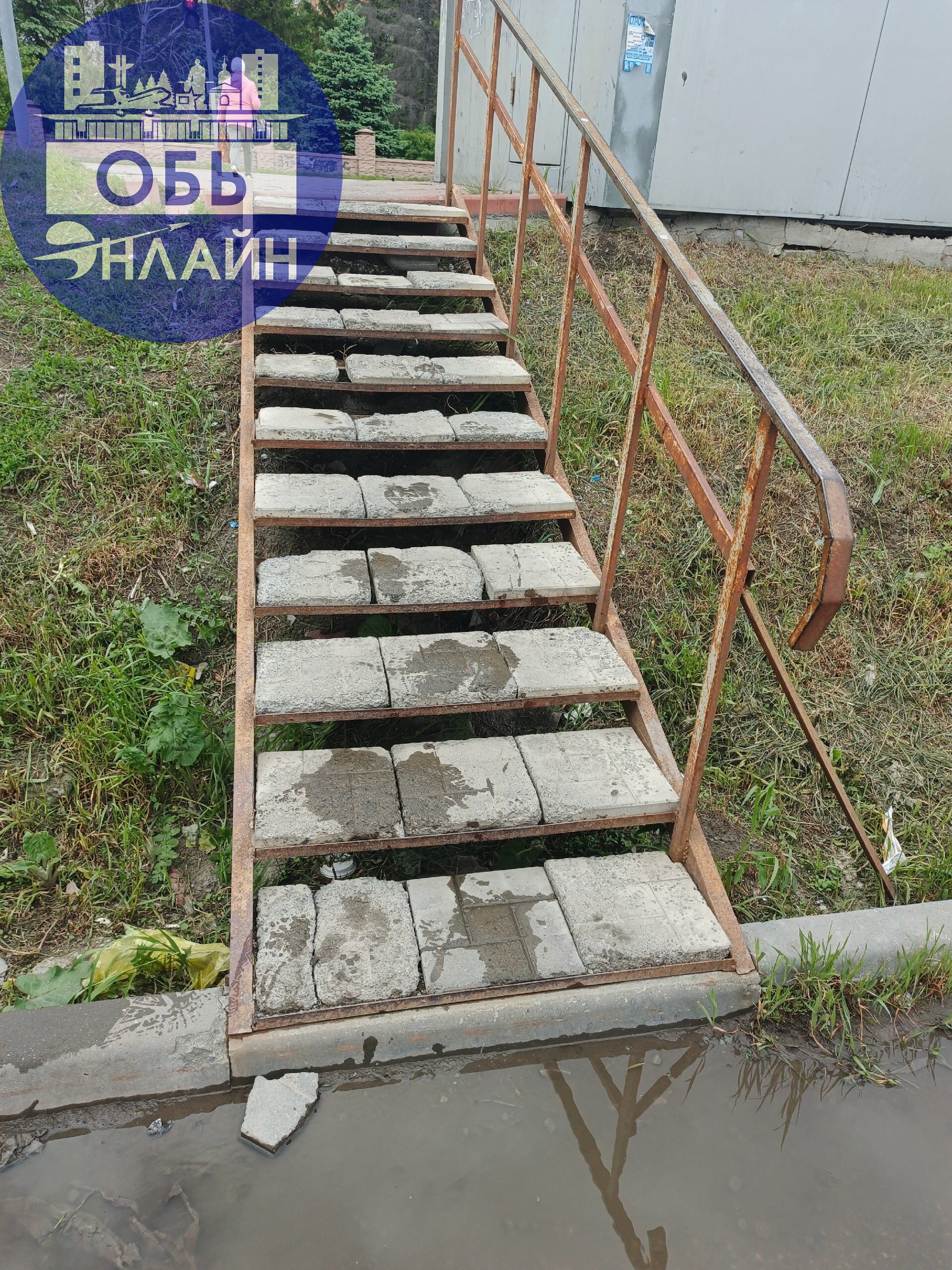 ↗ Подскажите пожалуйста, куда можно обратиться?!?!
Сегодня шла с детьми по данной лестнице, фото прилагаю | Сетка — социальная сеть от hh.ru