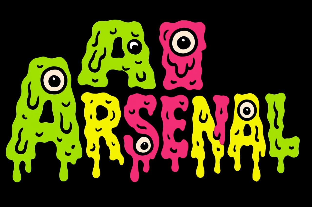 Плавление текста мутанта с помощью GPT-4o.
PROMPT:
Create a psychedelic, grotesque cartoon-style text design that says “AI ARSENAL”. Arrange the letters in a straight horizontal line | Сетка — социальная сеть от hh.ru