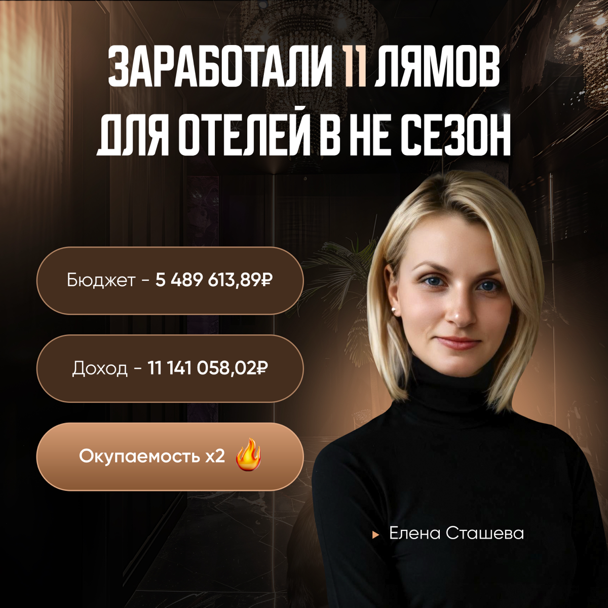 Заработали 11 000 000 рублей для отелей в не сезон | Сетка — социальная сеть от hh.ru