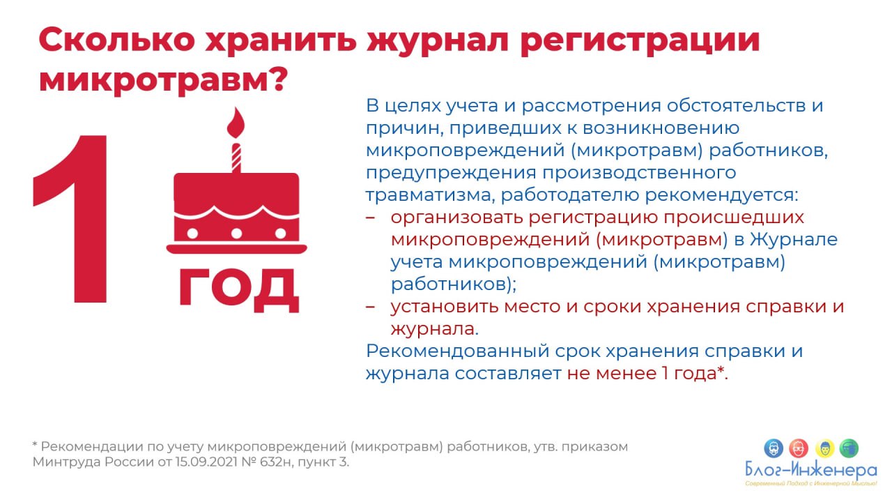 Сколько хранить журнал регистрации микротравм?
Читайте в нашей карточке.
Смотрите также материалы по теме:
✅ Статья 226 | Сетка — социальная сеть от hh.ru