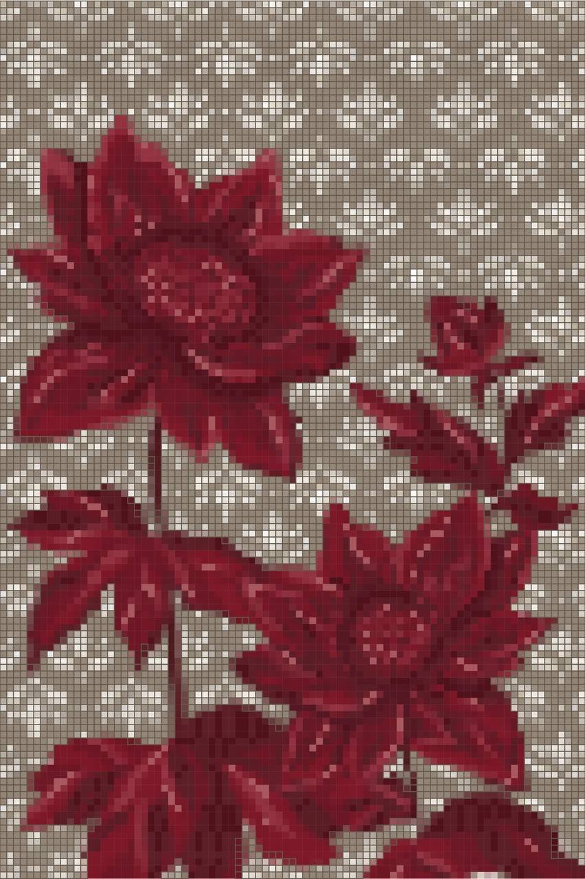 Принт и паттерн с цветочной мозаикой сложены из множества мелких квадратиков в Adobe Illustrator. Преимущество такой работы в масштабировании, как ни крути - качество не испортится | Сетка — социальная сеть от hh.ru