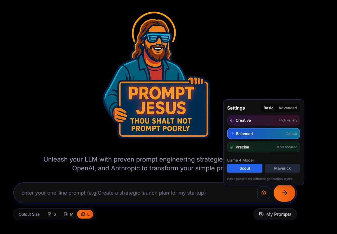 promptjesus — это когда ты хотел написать «сделай красиво», а получил промт на три экрана с цепочкой размышлений, ролевой игрой и fail-safe-механизмами | Сетка — социальная сеть от hh.ru