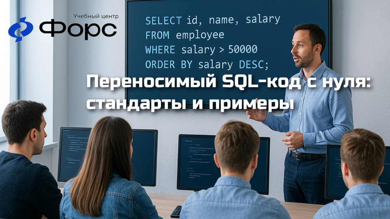 🛠️ Переносимый SQL-код с нуля: стандарты и примерыС 28 по 31 июля в УЦ ФОРС пройдёт курсОсновы SQL: создание переносимого кода— для разработчиков и администраторов баз данных, которые хотят научиться ... | Сетка — социальная сеть от hh.ru