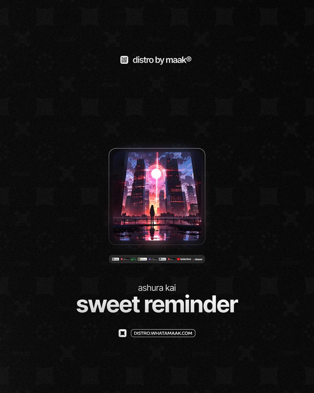 🗯 Новый релиз ╳ ashura kai — «sweet reminder»
ashura kai возвращается с новым треком “sweet reminder” — темным и гипнотичным путешествием в жанре phonk | Сетка — социальная сеть от hh.ru