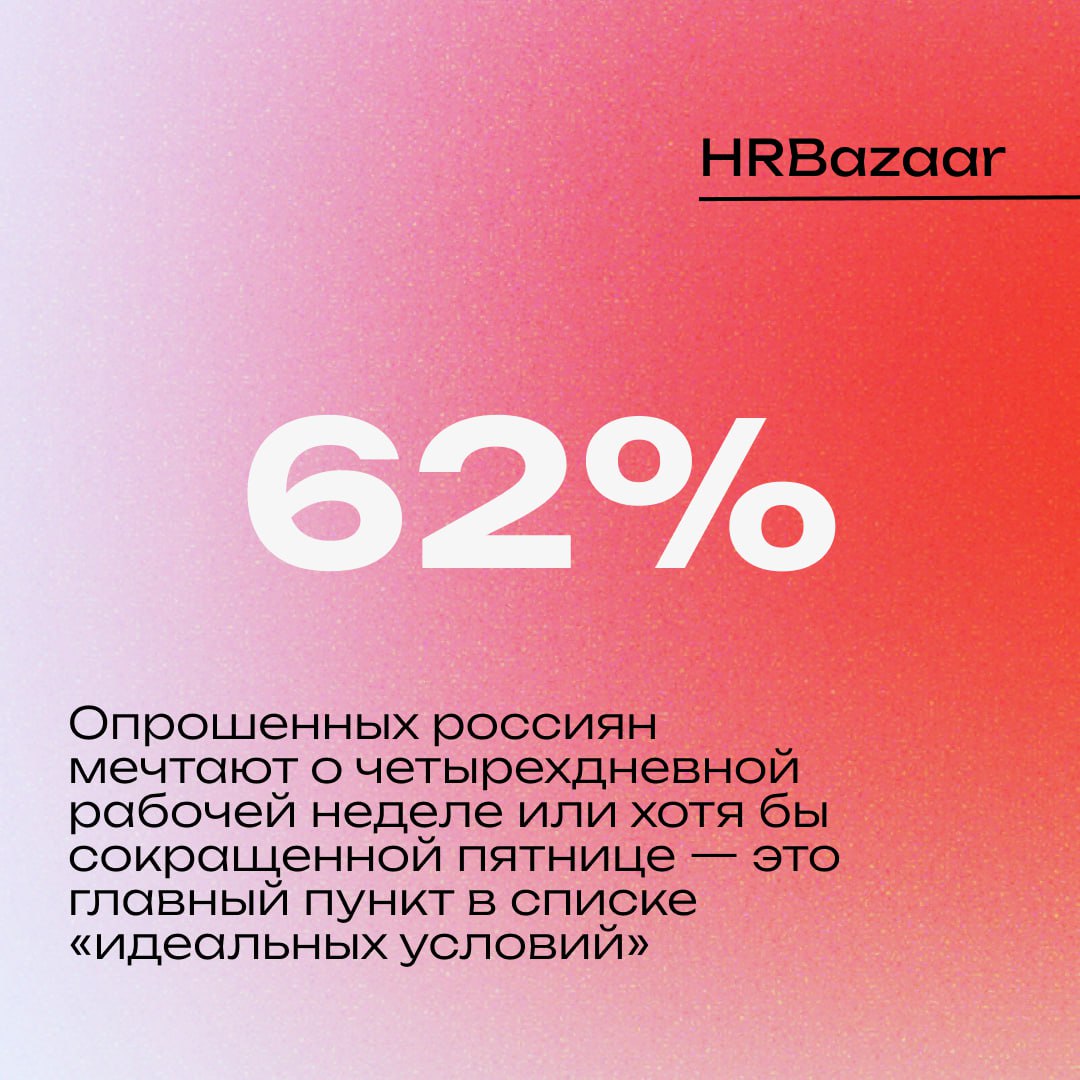 Россияне назвали главные раздражающие факторы в работе 😠
69% респондентов заявили, что работают по стандартному офисному расписанию — с фиксированным временем начала и конца дня | Сетка — социальная сеть от hh.ru