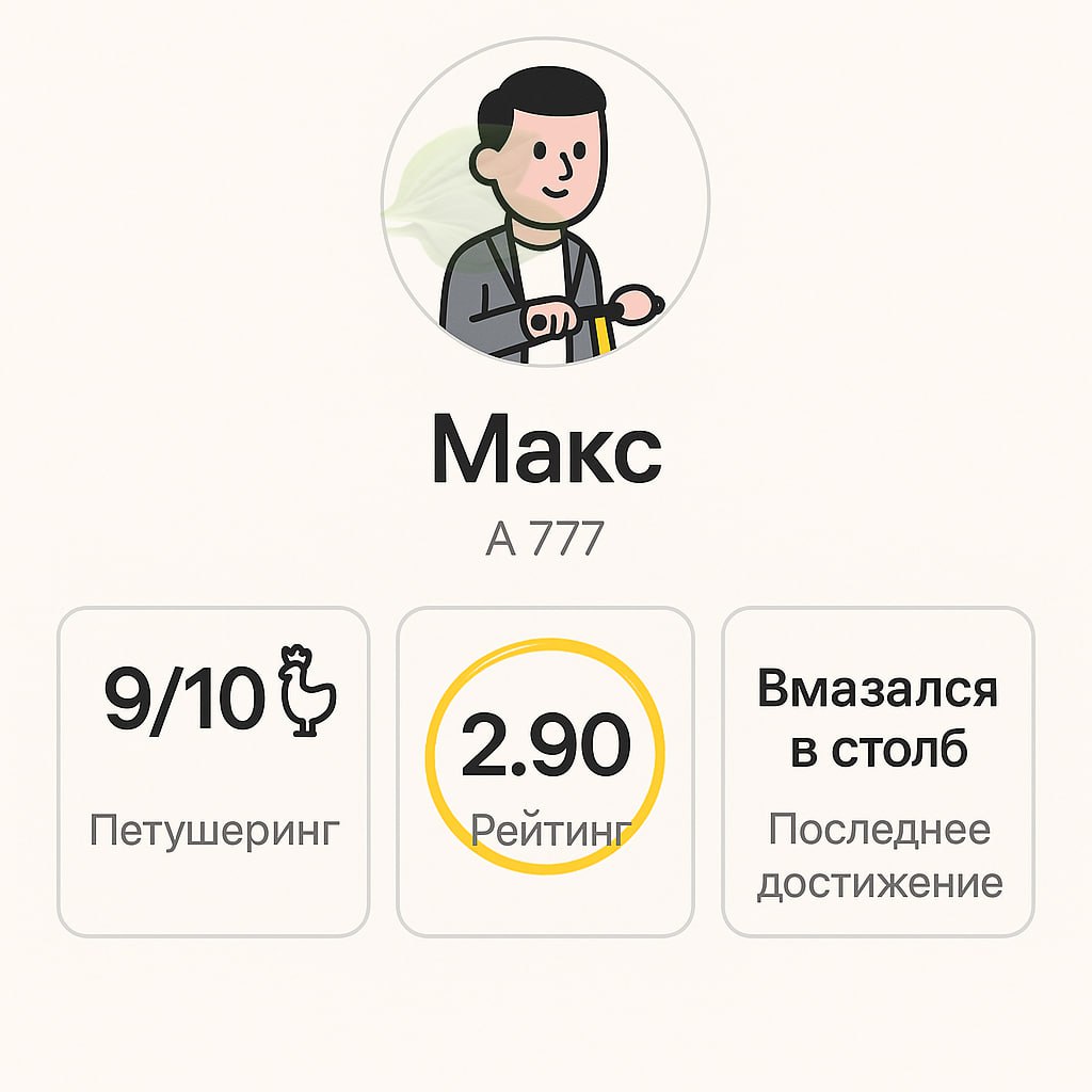 У водителей электросамокатов появятся оценки, прям как у таксистов. Whoosh и МТС Юрент запустили рейтинг, который будет учитывать число поездок, штрафы, аварии, манеру вождения и качество парковки | Сетка — социальная сеть от hh.ru