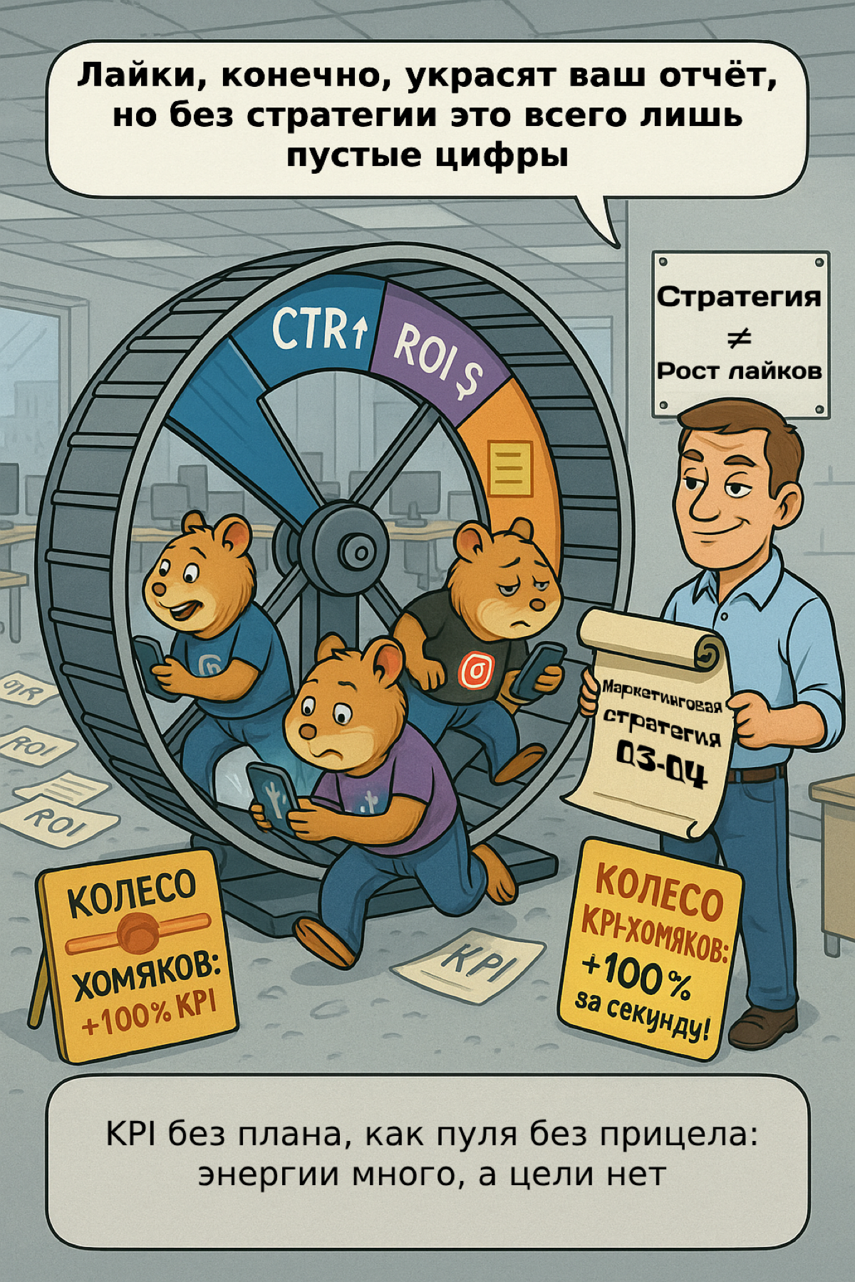 Когда KPI важнее стратегии: беги, хомяк, беги! | Сетка — социальная сеть от hh.ru