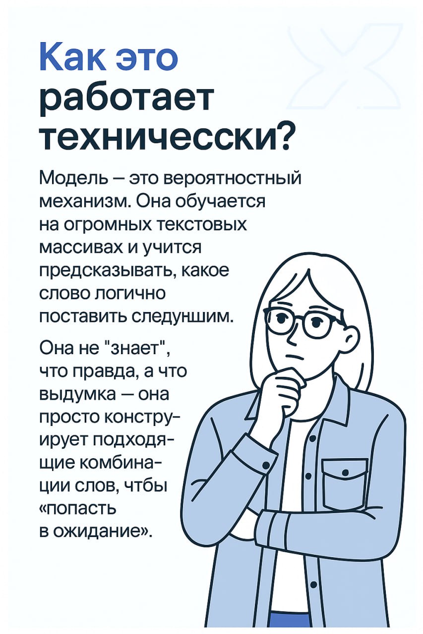 ИИ тоже имитирует?
Вижу, что у многих отклик вызвала тема фейковых ссылок и придуманных фактов от ChatGPT. Да, это раздражает | Сетка — социальная сеть от hh.ru