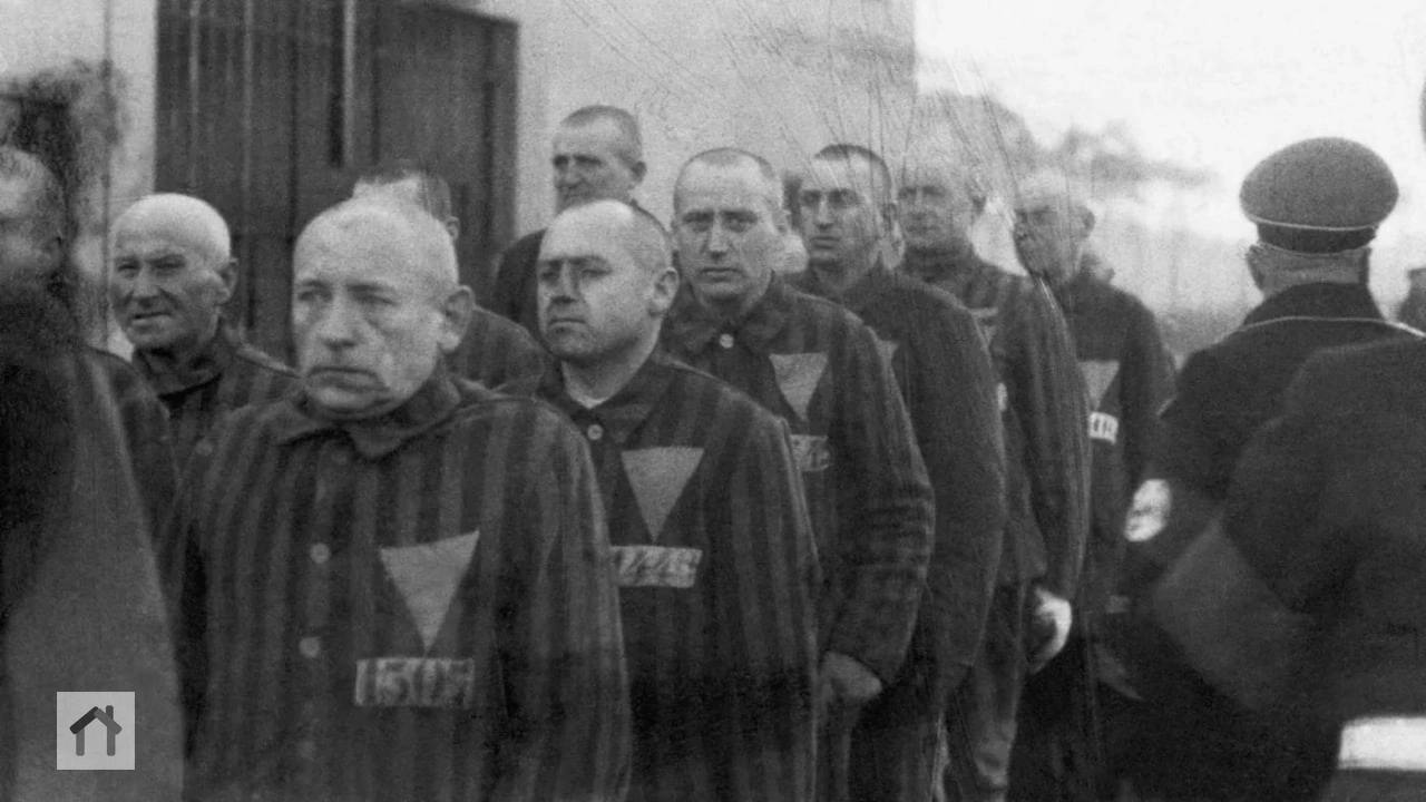 Заключенные-гомосексуалисты в концлагере Заксенхаузен, Германия.
Их помечали розовыми треугольниками на униформе, 19 декабря 1938 года. | Сетка — социальная сеть от hh.ru