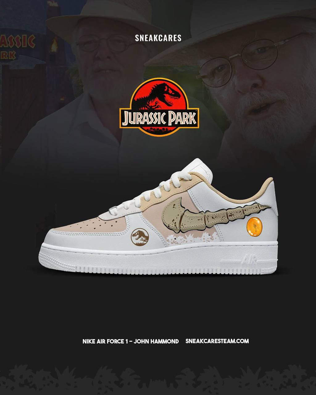 Ого, творческие ребята из Sneakcares показали свою версию Nike Air Force 1 к премьере Юрского периода с косточкой динозавра вместо свуша.
Заверните 💳 | Сетка — социальная сеть от hh.ru