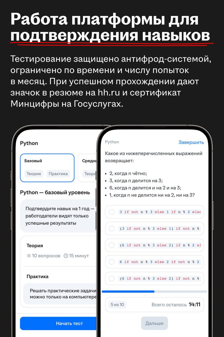 HeadHunter и Минцифры запустили национальную систему подтверждения ИТ-компетенций
🌟 Что случилось
Минцифры запустило национальную систему подтверждения ИТ-компетенций, а оператором программы стал Head... | Сетка — социальная сеть от hh.ru