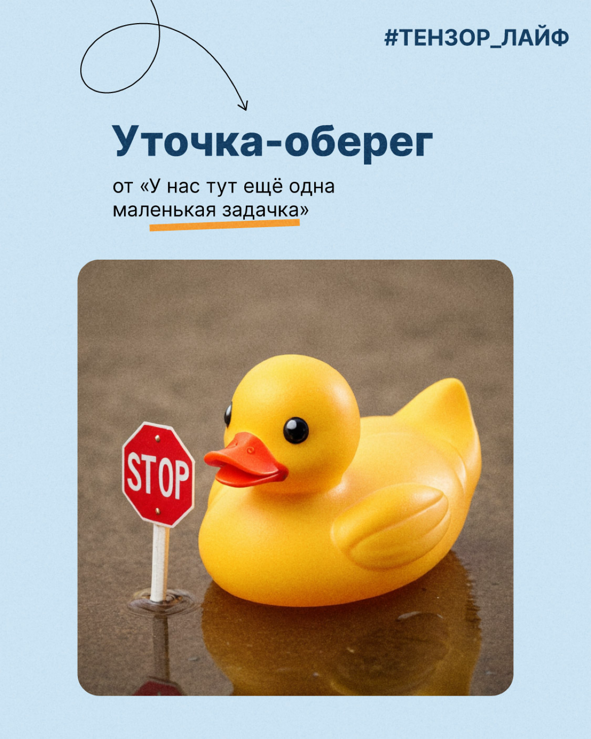 У каждого программиста должна быть она — резиновая уточка😁
Метод утёнка — психологический метод решения задачи, когда ты делегируешь её мысленному помощнику. Это помогает быстрее найти ответ | Сетка — социальная сеть от hh.ru