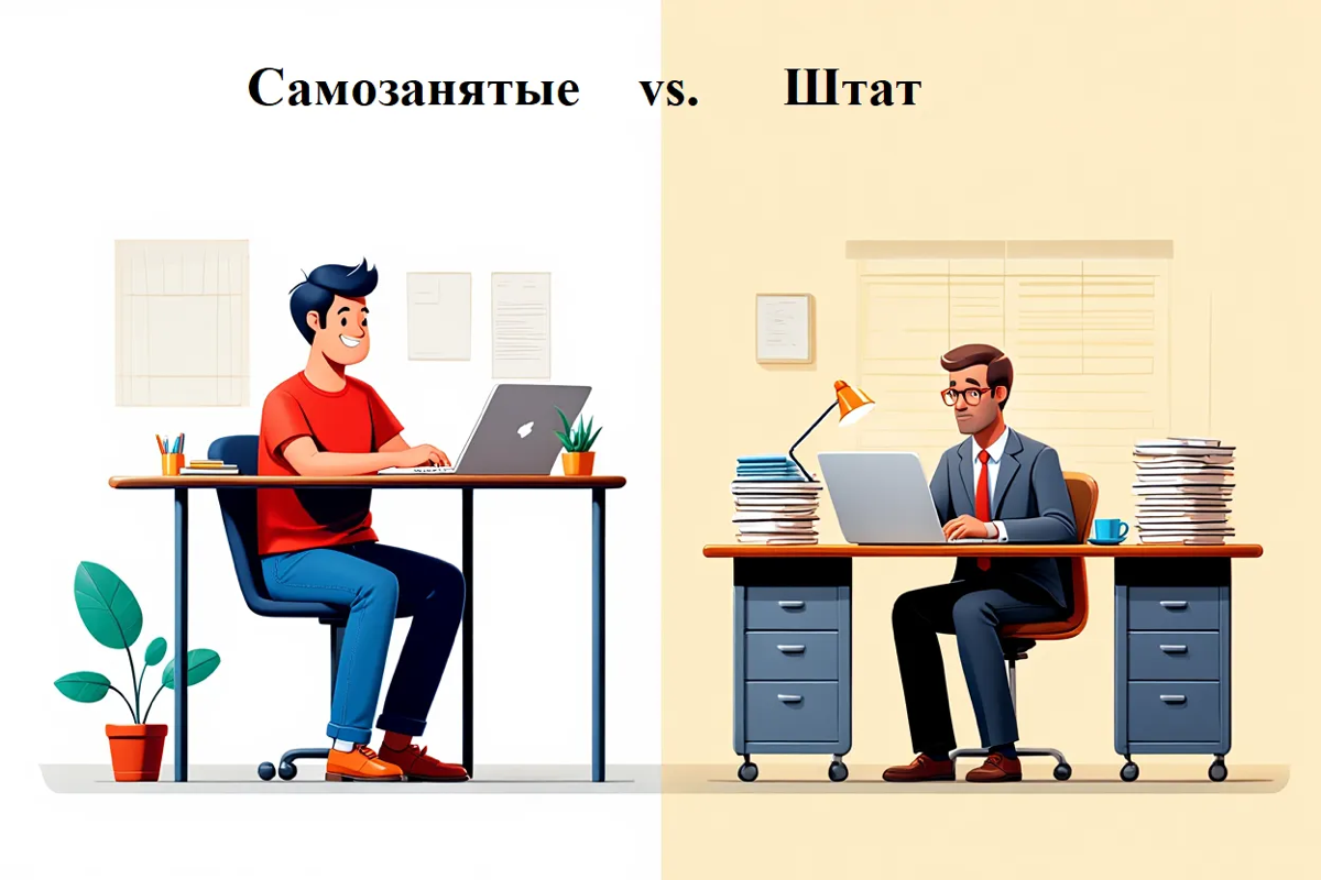 🔥 Самозанятые vs. Штат: Ваша Гибридная Формула Победы | Сетка — социальная сеть от hh.ru