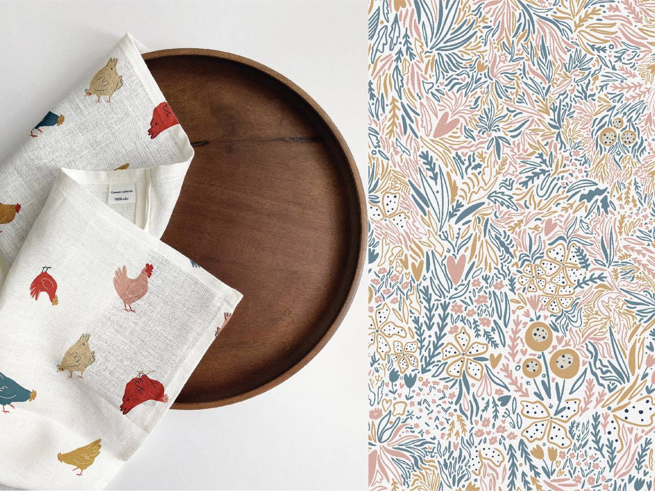 Wild Grass - проект по дизайну кухонного текстиля и посуды.
Выполнен в растровой графике в Procreate из множества мелких элементов | Сетка — социальная сеть от hh.ru