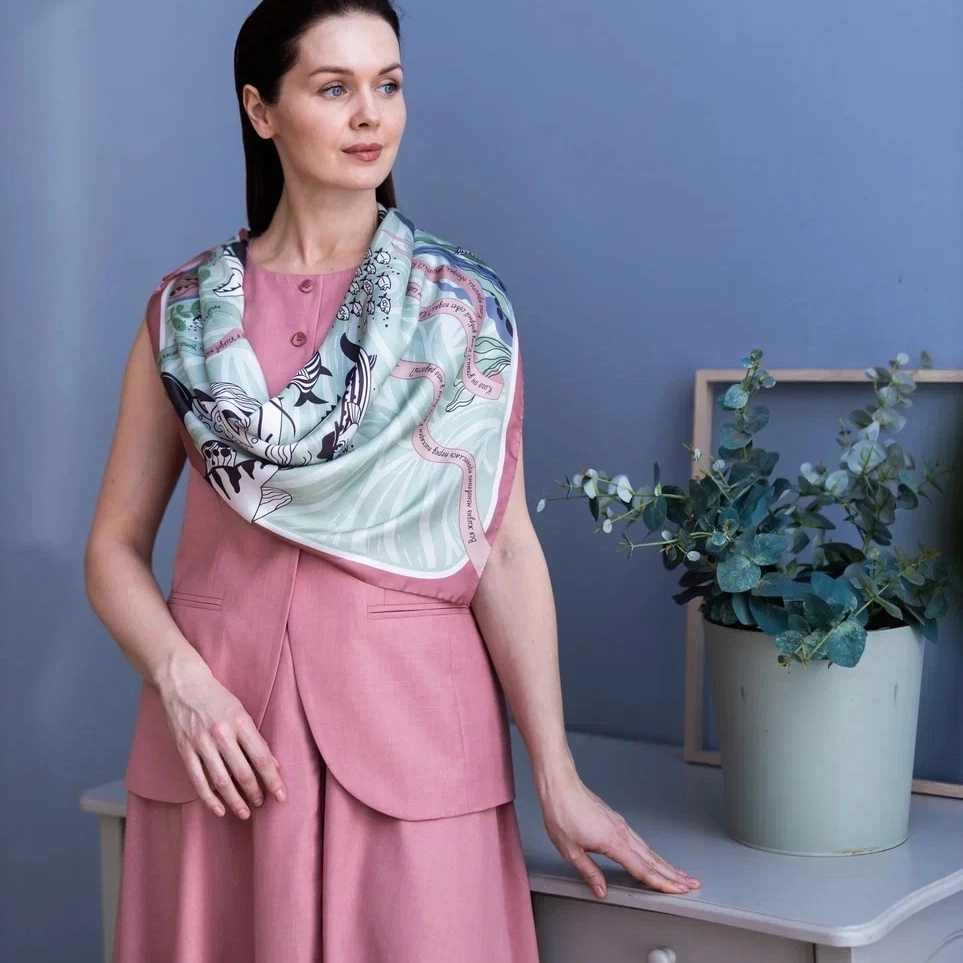 Принт для платка. Русская классика на шелке | Сетка — социальная сеть от hh.ru