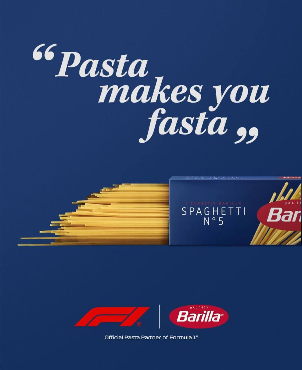Лол, Barilla стала одним из спонсоров Формулы 1 с забавным рифмованным слоганом «Макарошки сделают тебя быстрее».
Трудно спорить 😂 | Сетка — социальная сеть от hh.ru
