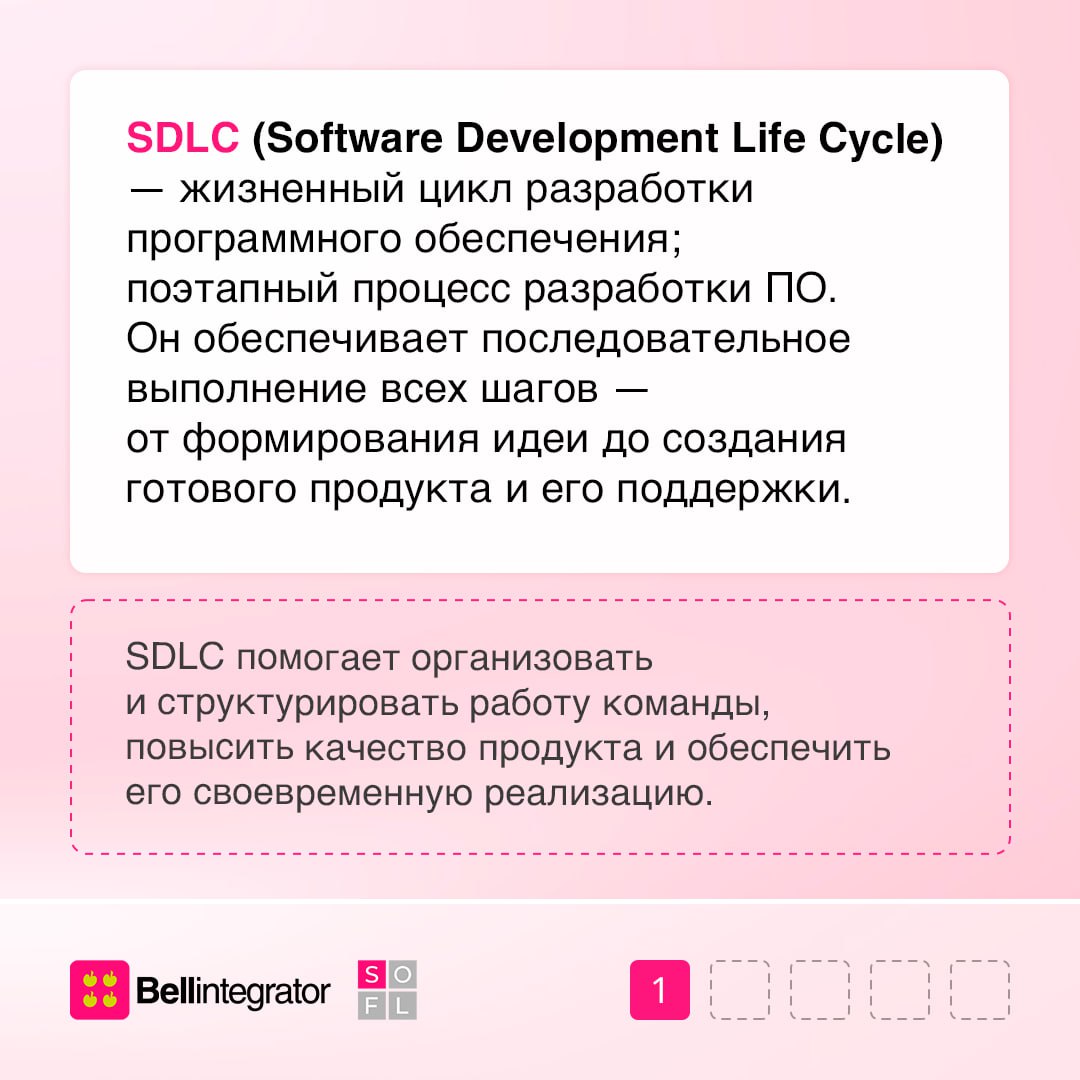 Шаг за шагом ближе к цели🎯
Речь идет про SLDC или жизненный цикл разработки ПО. Основная его задача — минимизировать риски и оптимизировать все процессы работы над продуктом | Сетка — социальная сеть от hh.ru