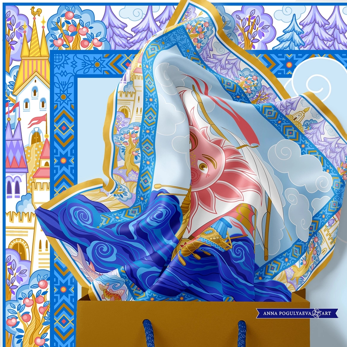 Принт в русском стиле, по мотивам сказки А.С. Пушкина | Сетка — социальная сеть от hh.ru