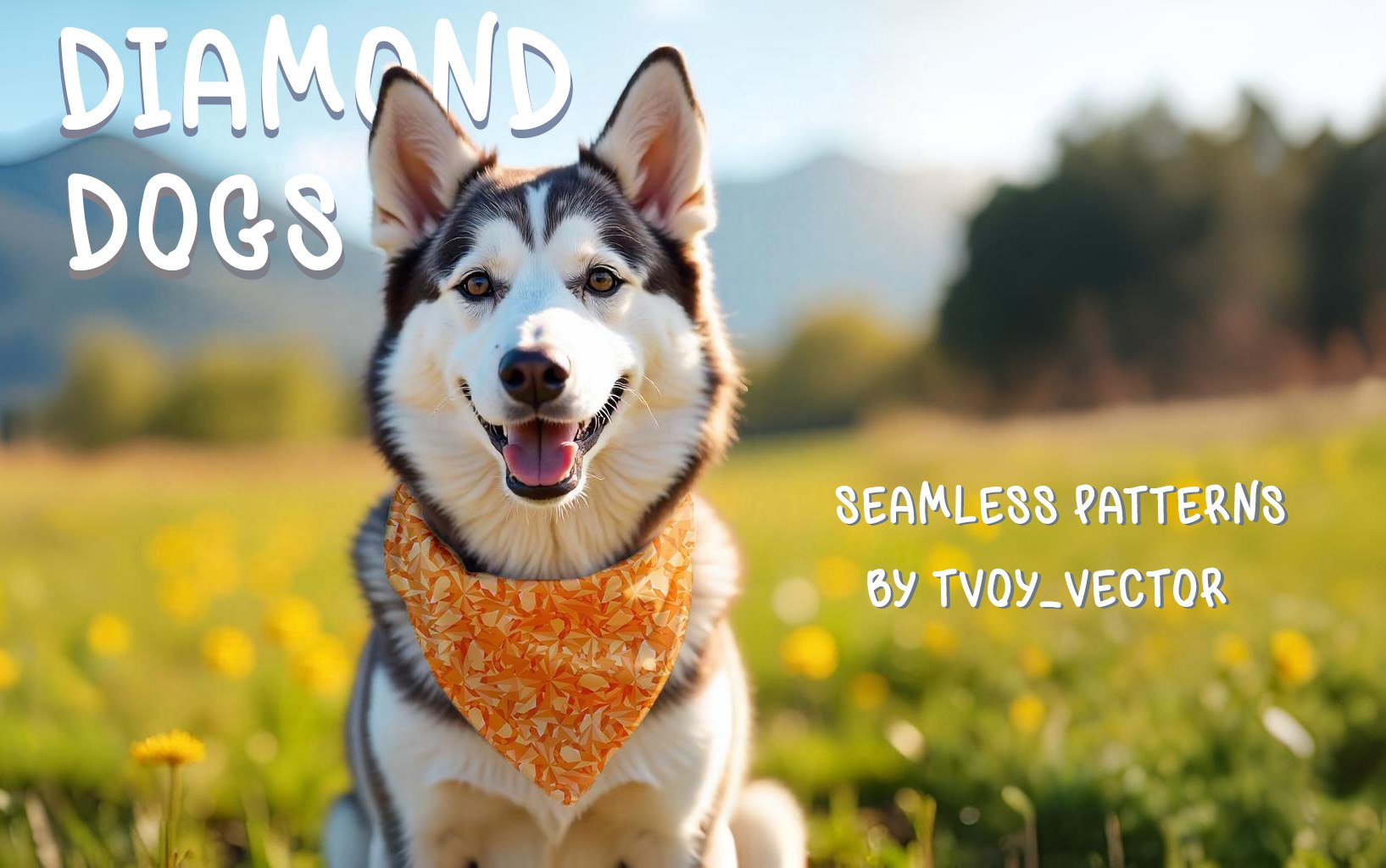 💎DIAMOND DOGS💎
Самый добрый проект на моей страничке Bechance!  
Давно вынашивала идею серии паттернов для питомцев и их хозяев. Работа с бриллиантами пришлась как никогда кстати | Сетка — социальная сеть от hh.ru