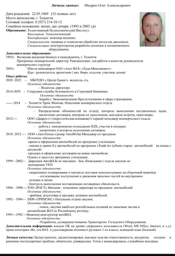 Олег Шадрин