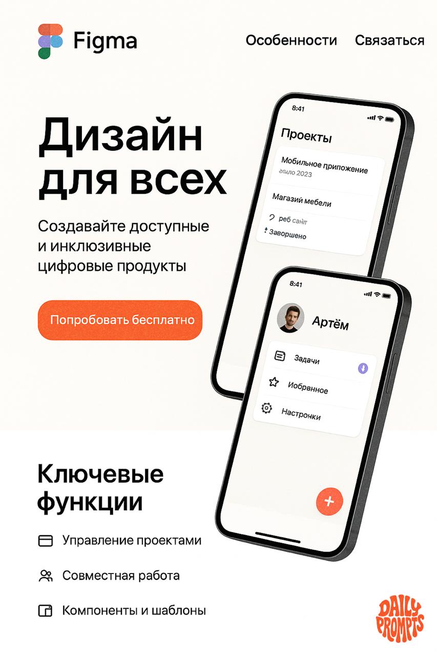 ✨ Промо-страница в ChatGPT
Подготовил для вас вот такие крутые промты для создания рекламных промо страниц для разных брендов, которые сможете адаптировать под себя | Сетка — социальная сеть от hh.ru