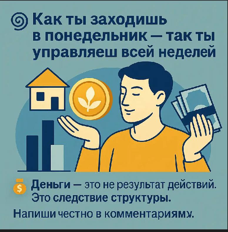 🌀 Как ты заходишь в понедельник — так ты управляешь всей неделейВыходные у предпринимателя — это не “пауза”.
Это переход | Сетка — социальная сеть от hh.ru