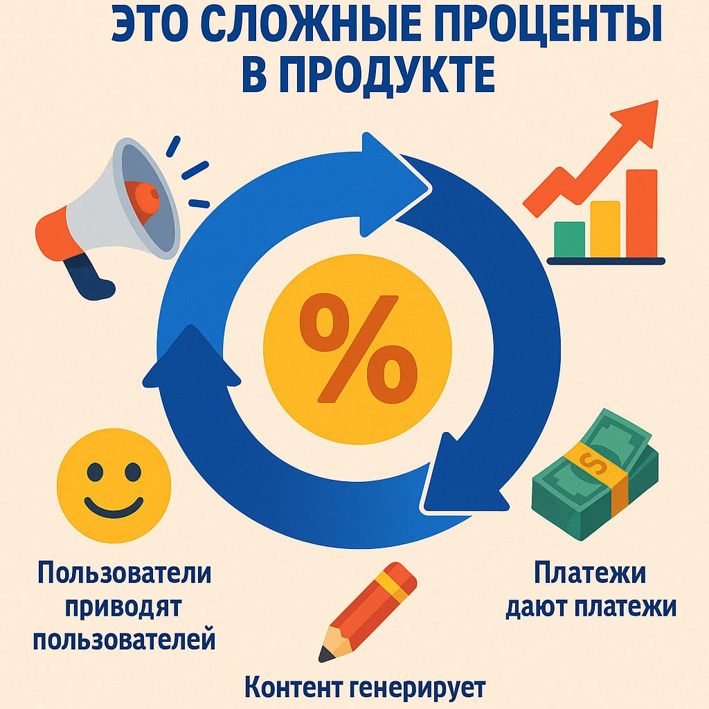 Циклы роста — это сложные проценты в продукте | Сетка — социальная сеть от hh.ru