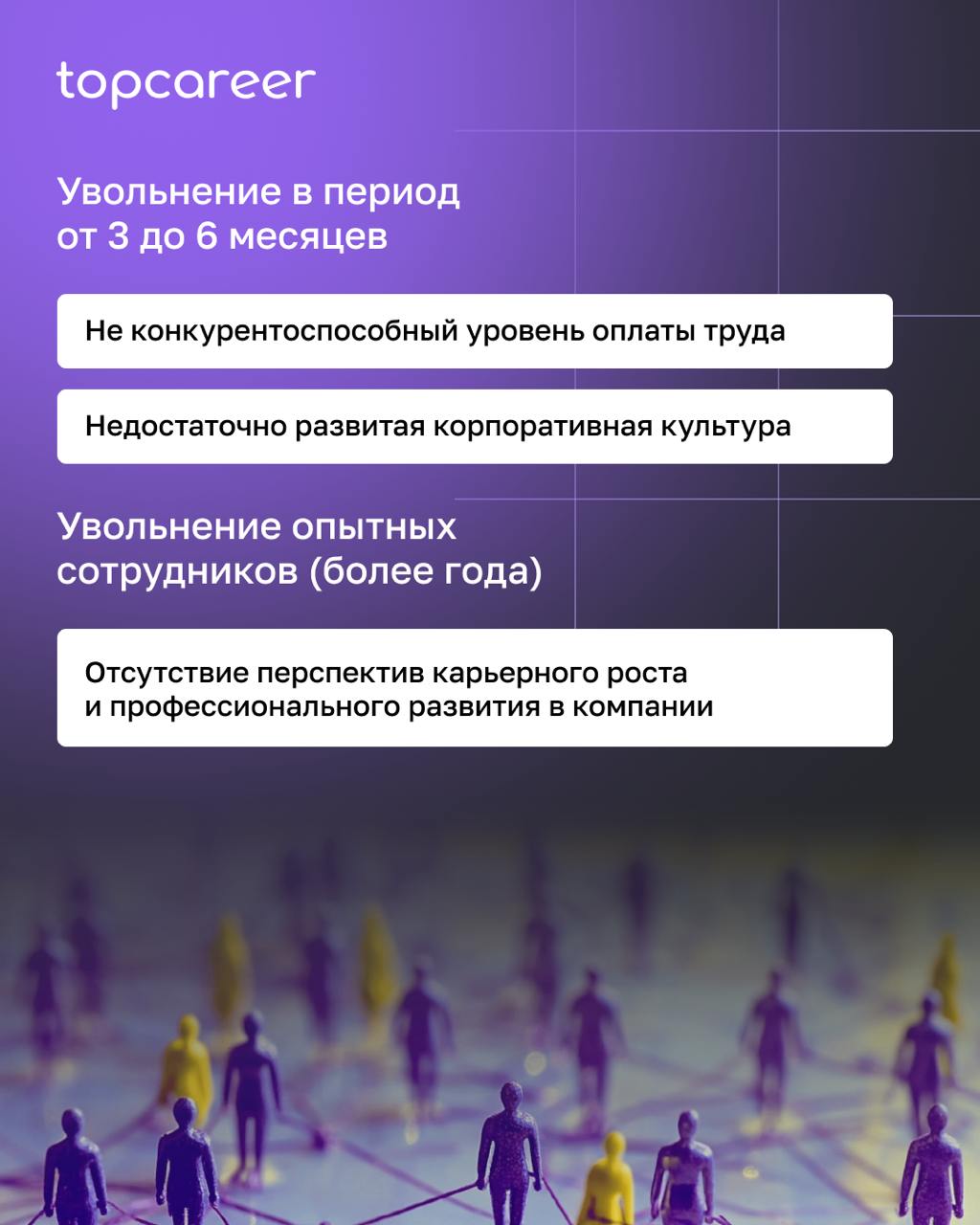 ⛏ Инструмент для диагностики причин текучести
Каждая стадия пути сотрудника (привлечение, найм, адаптация, развитие, удержание, выход) может содержать барьеры, которые вызывают разочарование и мотивац... | Сетка — социальная сеть от hh.ru
