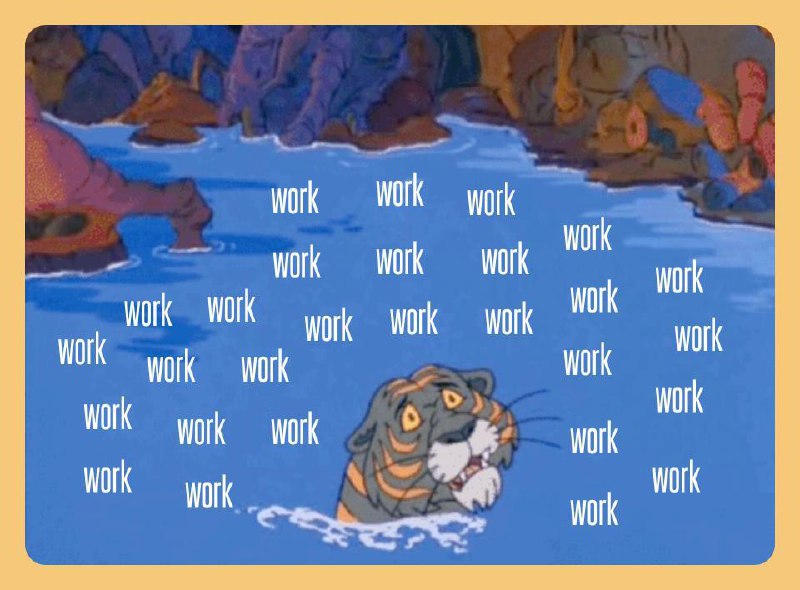 #WORKPLACEENGLISH с Кириллом
🎩 Неустаревающая классика
‣ I'm very busy. = Я очень занят.
🧢 Неформальный вайб
‣ I'm up to my neck in work. = (Дословно) Я по шею в работе | Сетка — социальная сеть от hh.ru
