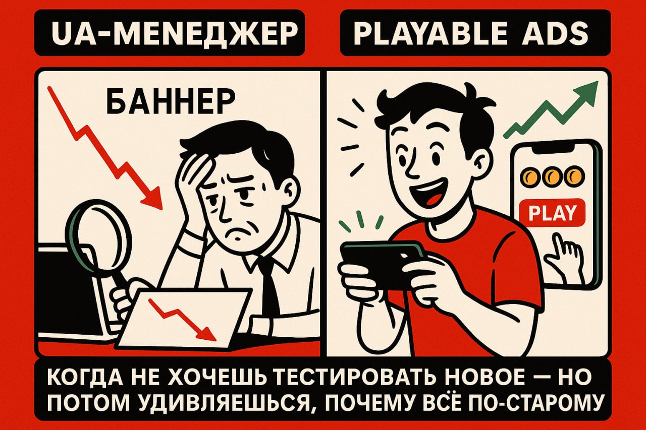 😐 Эволюция UA-менеджера в 2025 году:
1. Баннеры? Были.
2. Видео? Было.
3. Карусели? Скука.
4 | Сетка — социальная сеть от hh.ru