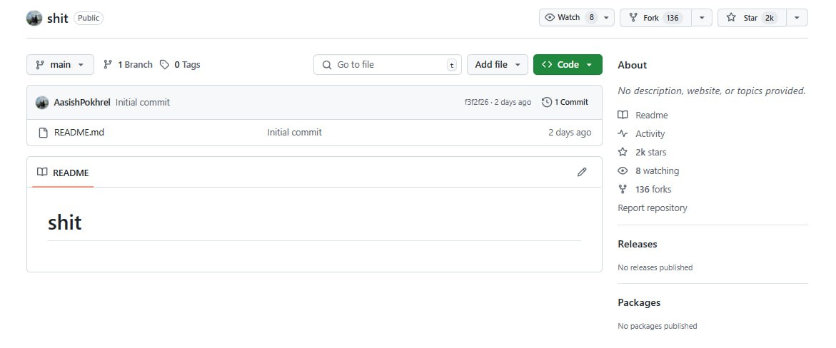На GitHub появился миллиардный репозиторий! 😱
Как думаете, там что-то полезное или очередное 💩?
Правильно, там просто readme.md со строкой shit | Сетка — социальная сеть от hh.ru
